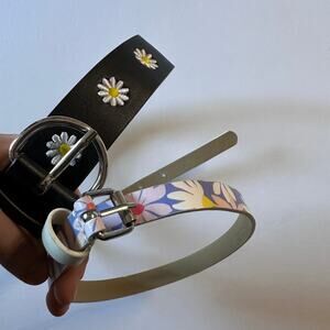 Bundle Of 2 Girls Floral Belts